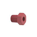 NPT Adapter Body PEEK 1/8 NPT Male x 1/4-28 Female